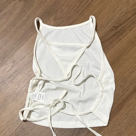 SHEIN White Ribbed Halter Top - Picture 2 of 2